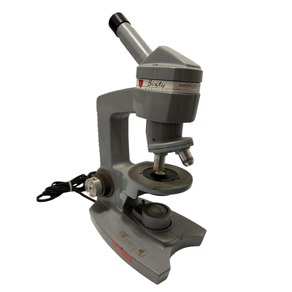 VTG AO American Optical Company Sixty Spencer Microscope Model 60,61,62 Gray